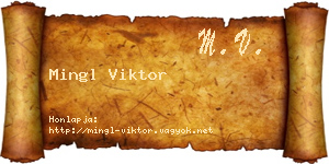 Mingl Viktor névjegykártya
